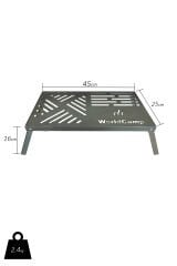 Katlanabilir Çelik Ateş Üstü Izgara Büyük Boy