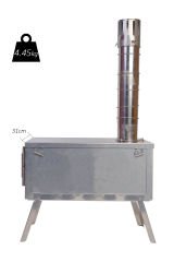 Krom Katlanır Çadır Sobası Camsız
