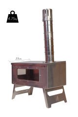 Krom Katlanır Çadır Sobası Çift Camlı