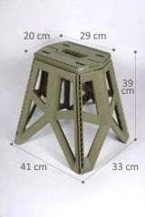 Katlanabilir Tank Tabure Taşınabilir Strong Kamp Balkon Balıkçı Taburesi Portatif Piknik Sandalyesi