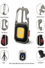 Mini LED çalışma lambası, el feneri,şişe açacağı, mıknatıslı kamp, onarım, acil durum aydınlatması