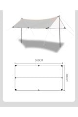 SHUFA Glamping 500*300CM Tarp Güneş ve Rüzgar Koruma Tentesi