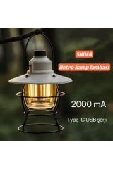 SHUFA Nostaljik ışığı ayarlanabilir USB Şarjlı Ledli Kamp Lambası 2000mA