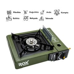 ROX Camping Portatif Kamp Ocağı Haki