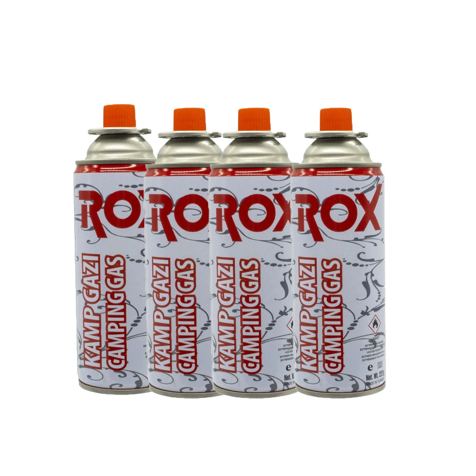 ROX Valfli Basınçlı Kamp Kartuşu 227 Gram 4 Adet