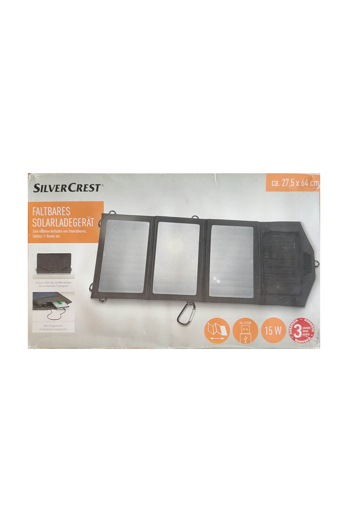 15W Güneş Enerjili Taşınabilir Şarj Paneli Made in Germany