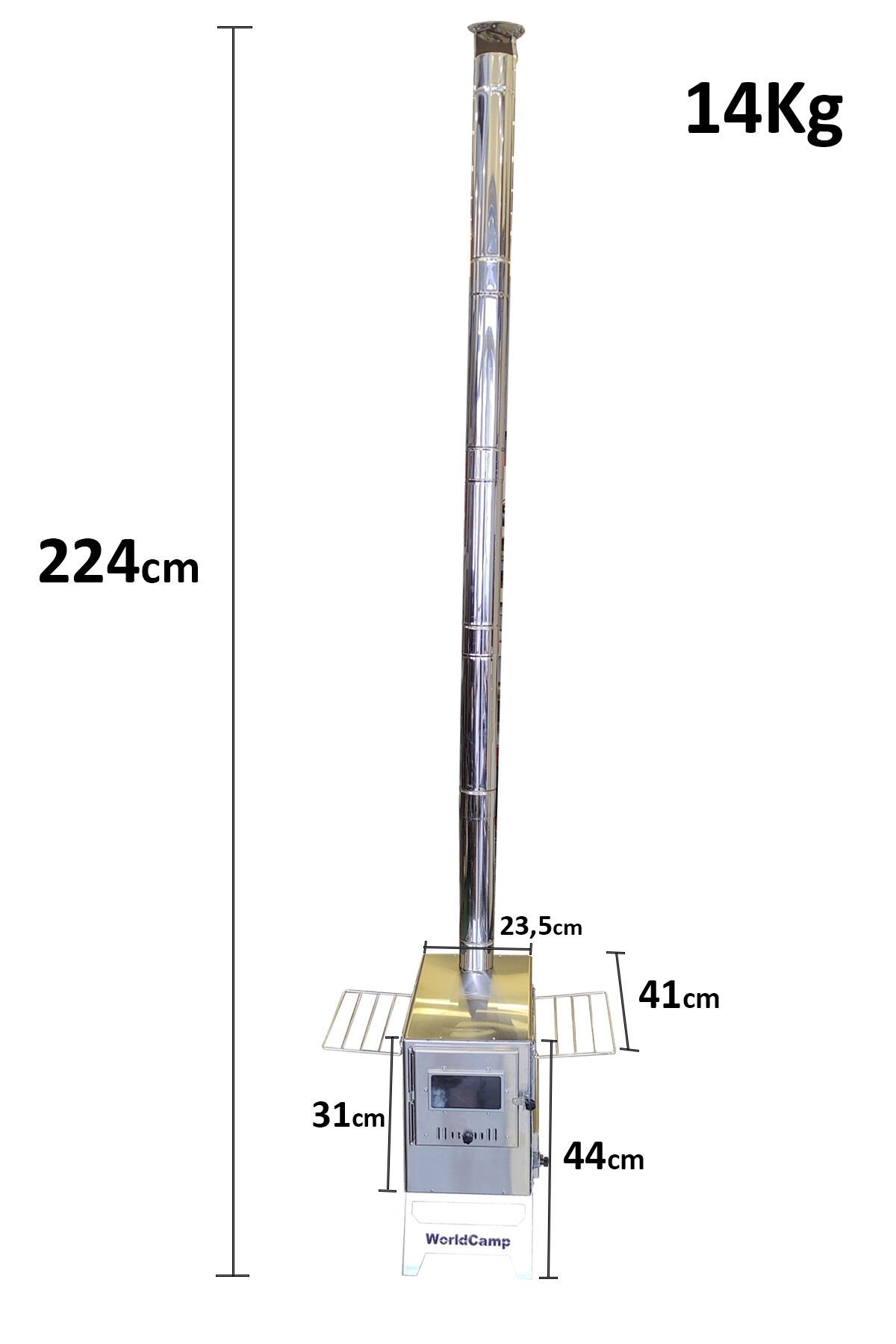 XXL Krom Kuzineli Çadır Sobası