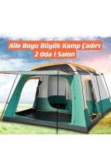 Aile Boyu Büyük Kamp Çadırı 2 Oda 1 Salon 420*305*200 CM