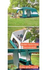 Aile Boyu Büyük Kamp Çadırı 2 Oda 1 Salon 420*305*200 CM