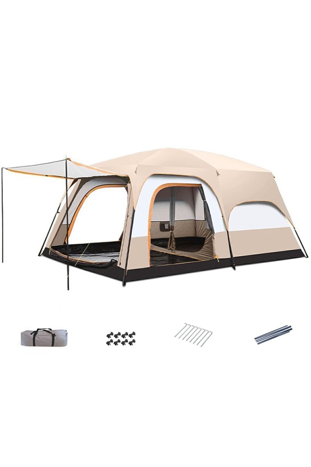 Aile Boyu Büyük Kamp Çadırı 2 Oda 1 Salon 420*305*200 CM