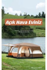 Büyük Uzay Açık Kamp Çadırları 8-10 Kişi Çift Kat 1 Oda 1 Oturma Odası Kamp Çadırı 330*210*185 Cm