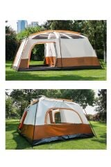 Büyük Uzay Açık Kamp Çadırları 8-10 Kişi Çift Kat 1 Oda 1 Oturma Odası Kamp Çadırı 330*210*185 Cm