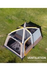 Büyük Uzay Açık Kamp Çadırları 8-10kişi Çift Kat 1 Oda 1 Oturma Odası Kamp Çadırı 380*260*200 Cm