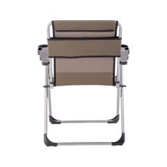 Katlanabilir Piknik ve Kamp Sandalyesi - Bardaklıklı - Rock - Kahve (A-16-R5)- 140KG Taşıma