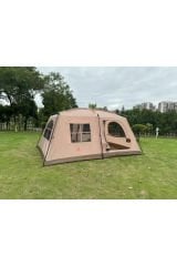 SHUFA Çift katmanlı zirve tasarımlı dört mevsim çadırı, 16.3 metrekare, dış ölçüler: 430*380*220 cm.