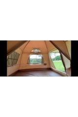 SHUFA Çift katmanlı zirve tasarımlı dört mevsim çadırı, 16.3 metrekare, dış ölçüler: 430*380*220 cm.