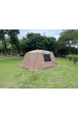 SHUFA Çift katmanlı zirve tasarımlı dört mevsim çadırı, 16.3 metrekare, dış ölçüler: 430*380*220 cm.