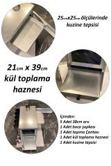 Galvanizli Kuzineli Kül Hazneli Çadır Sobası