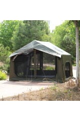 Galaksi Serisi | 8 m² Şişme Kamp Çadırı – 4 Mevsim – Geniş & Şeffaf Tavanlı – 315x250x220 cm