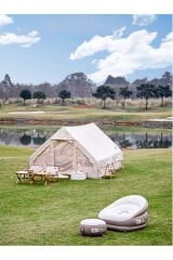 Taşınabilir Tek Kişilik Şişme Koltuk (Ayak Dayama ve El Pompası Dahil)