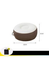 Taşınabilir Tek Kişilik Şişme Koltuk (Ayak Dayama ve El Pompası Dahil)