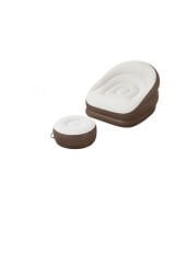 Taşınabilir Tek Kişilik Şişme Koltuk (Ayak Dayama ve El Pompası Dahil)