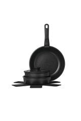 GLAMPING 5 Parça Easy Clip Çıkarılabilir Saplı Taşınabilir Tava ve Tencere Seti