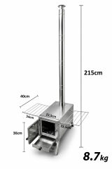 Krom Lüks Çadır Sobası