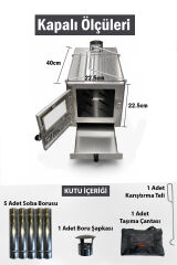 Krom Lüks Çadır Sobası
