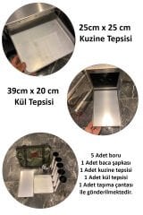 Krom Kül Tepsili Kuzineli Çadır Sobası