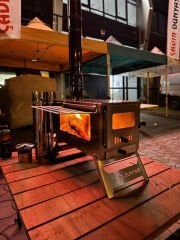 Krom Lüks Çadır Sobası