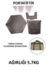 IZGARALI PORTATİF ATEŞ ÇUKURU ORTA BOY