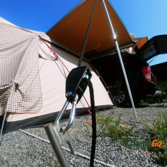 Kamp Çadırı, Yan Tente, Tarp İpi ve Gergisi – Ayarlanabilir Döner Kilitlemeli Sistem – 1 adet