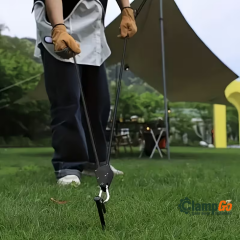 Kamp Çadırı, Yan Tente, Tarp İpi ve Gergisi – Ayarlanabilir Döner Kilitlemeli Sistem – 1 adet