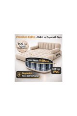 Çift Kişilik 2’si 1 Arada Kendi Kendine Şişen Şarjlı Şişme Koltuk ve Yatak 190x150x65cm