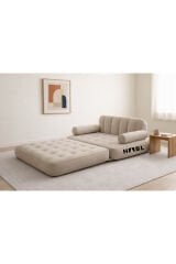 Çift Kişilik 2’si 1 Arada Kendi Kendine Şişen Şarjlı Şişme Koltuk ve Yatak 190x150x65cm