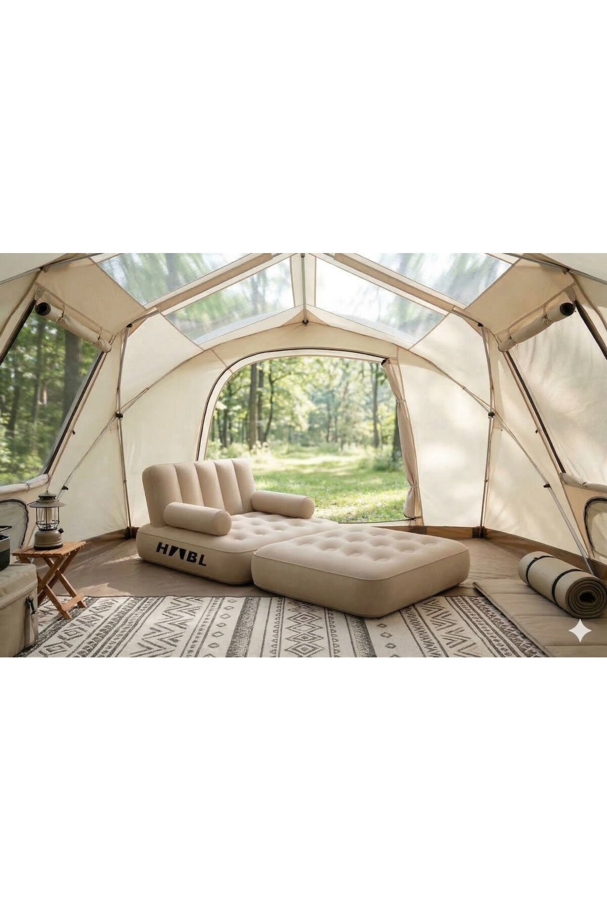 Tek Kişilik 2’si 1 Arada Kendi Kendine Şişen Şarjlı Şişme Koltuk ve Yatak 190×100*65cm