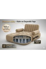 Tek Kişilik 2’si 1 Arada Kendi Kendine Şişen Şarjlı Şişme Koltuk ve Yatak 190×100*65cm