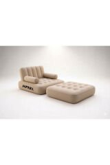 Tek Kişilik 2’si 1 Arada Kendi Kendine Şişen Şarjlı Şişme Koltuk ve Yatak 190×100*65cm