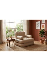 Tek Kişilik 2’si 1 Arada Kendi Kendine Şişen Şarjlı Şişme Koltuk ve Yatak 190×100*65cm