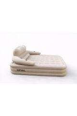 Çift Kişilik Otomatik Şişme Yatak Çıkarılabilir Başlıklı Kamp ve Misafir Yatağı 203x152x40cm