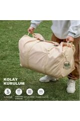 12 Kişilik 4 Mevsim Su Geçirmez Çift Pencereli Şişme Kamp Çadırı 400x300x210 Cm 12 Mt 420d