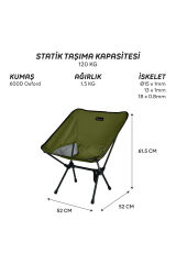 Jett Katlanır Sandalye-HAKİ