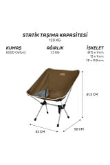 Jett Katlanır Sandalye-KAHVERENGİ