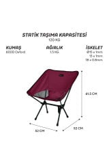 Jett Katlanır Sandalye-BORDO