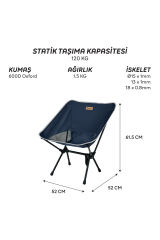 Jett Katlanır Sandalye-LACİVERT