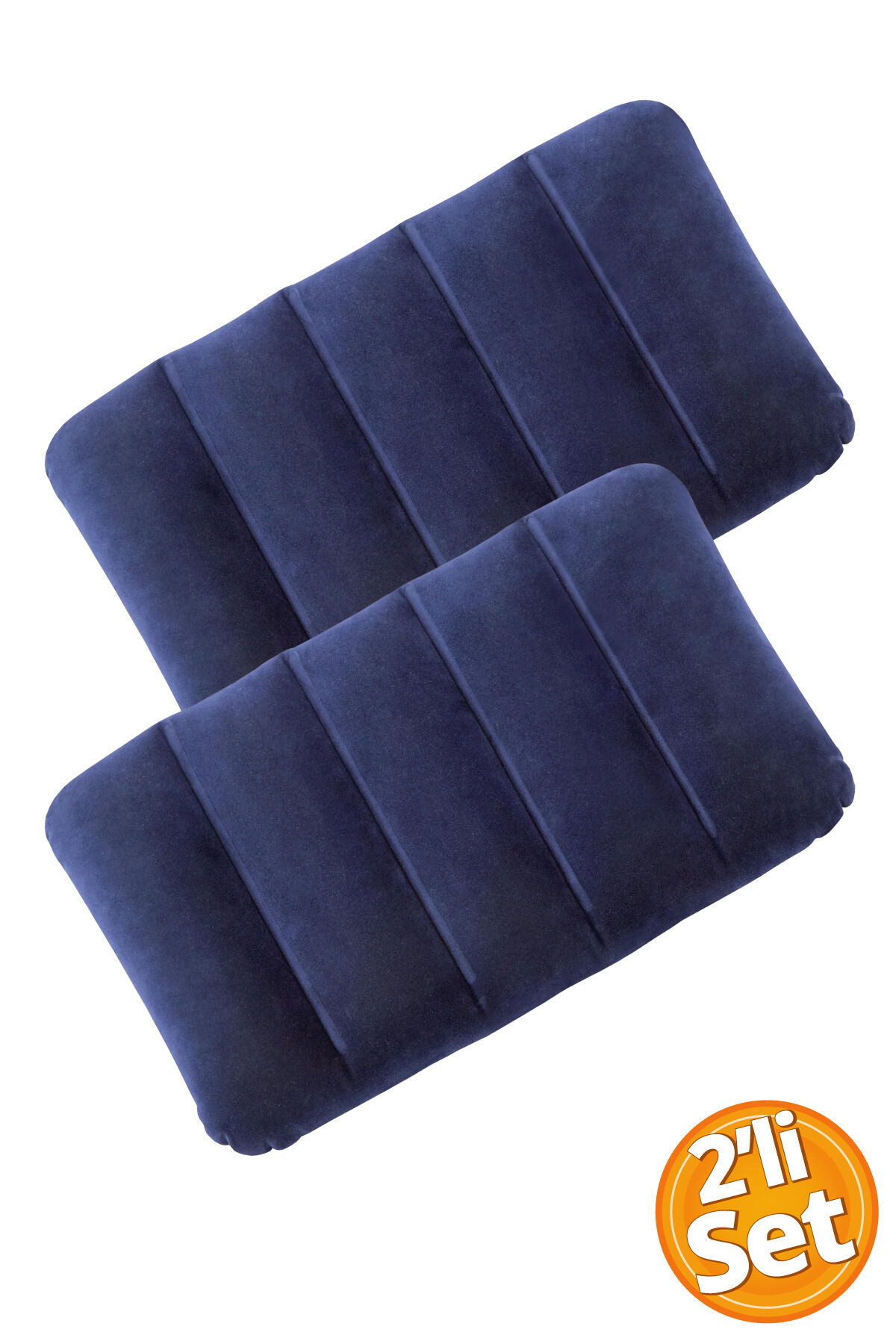 Şişme Kamp Yastığı 2’li Set Kadife Yüzeyli 43x28 cm