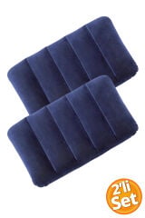 Şişme Kamp Yastığı 2’li Set Kadife Yüzeyli 43x28 cm