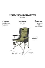 Huxley Trail Katlanır Sandalye-HAKİ-SİYAH