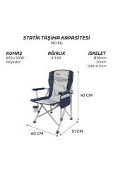 Huxley Trail Katlanır Sandalye-LACİVERT-GRİ